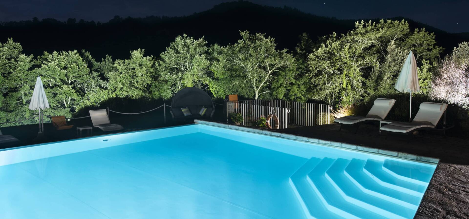 Pool at night